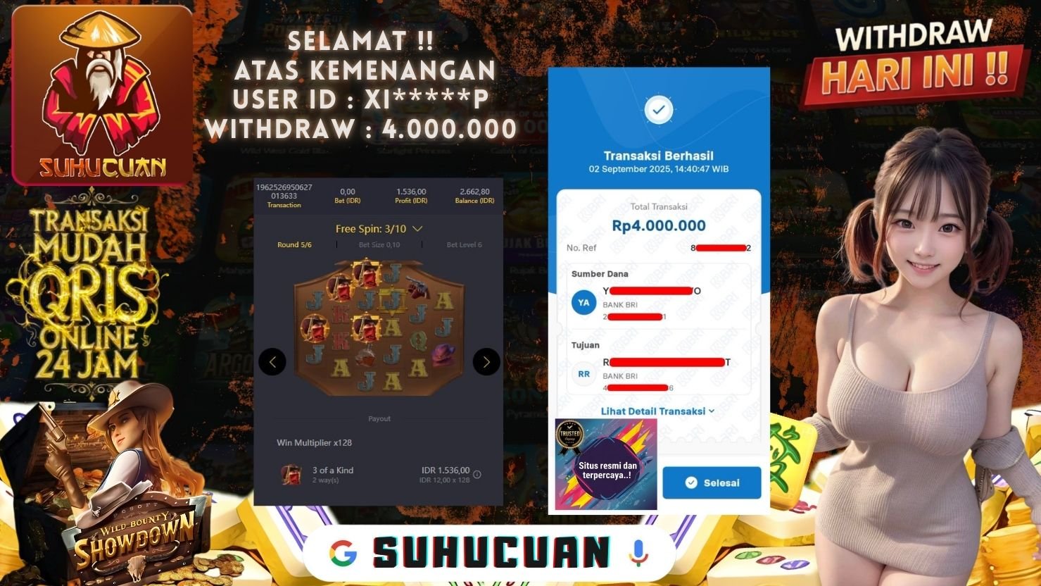 SUHUCUAN JACKPOT SLOT WILD BOUNTY SHOWDOWN
